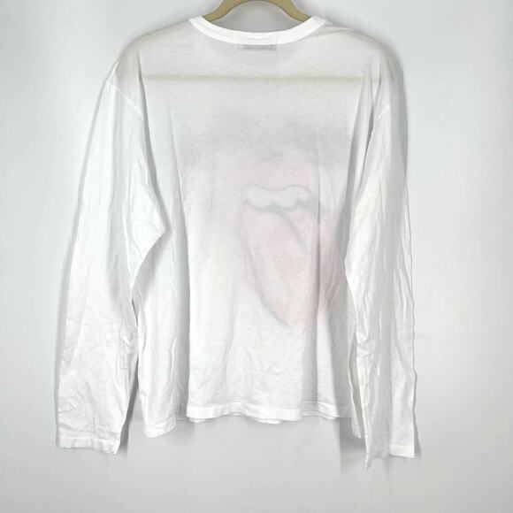 Daydreamer Rolling Stones Band Lick Crew Long Sleeve White Medium NWOT - Picture 3 of 7